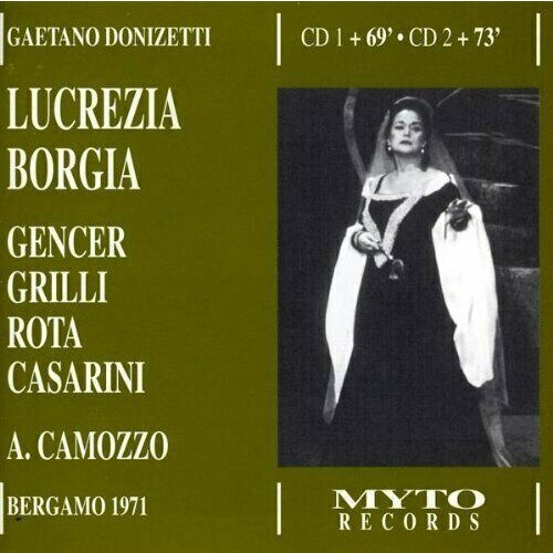 AUDIO CD Donizetti: Lucrezia Borgia. / Gencer. 1971 серьги borgia красота блеска