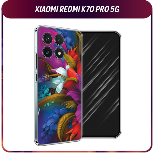 Силиконовый чехол на Xiaomi Redmi K70 Pro 5G/K70 5G / Сяоми Редми K70 Про 5G/K70 5G Фантастические цветы