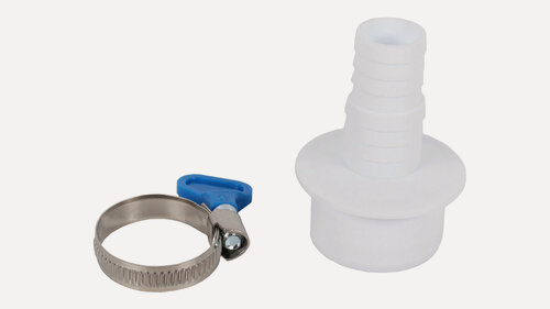 Изображение товара Отвод для подключения слива быт/техники D40мм с хомутом