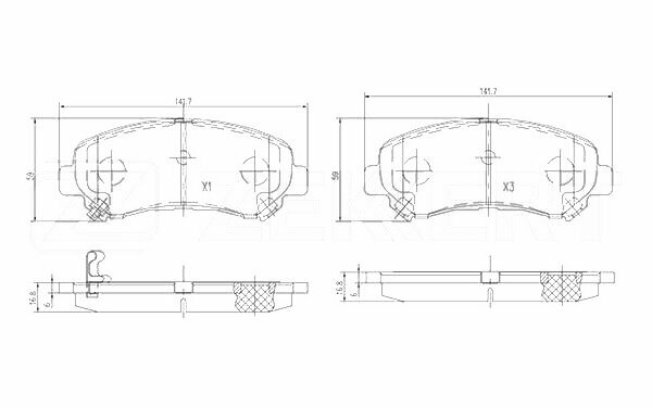 Колодки тормозные передние Nissan Qashqai (J10 NJ10 JJ10E) 07- X-Trail (T31) 07-