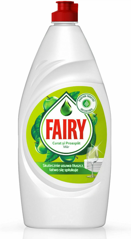 Средство для мытья посуды Fairy, зеленое яблоко, 900 мл.