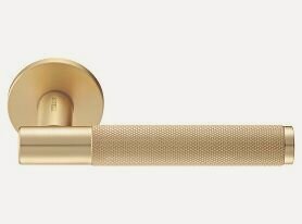 Изображение товара Ручка дверная Morelli MH-57-R6T MSG матовое сатинированное золото, ручка для двери комплект, фурнитура