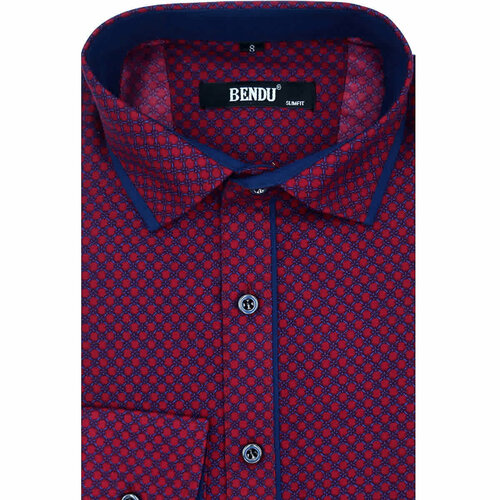 фото Рубашка bendu, размер m, бордовый