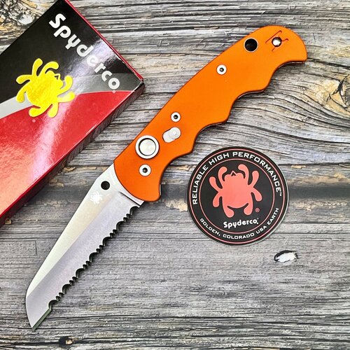 Нож складной Spyderco SC165GSOR Autonomy, Orange Handle нож складной spyderco sc14fsbkbl3 rescue 3 blue handle