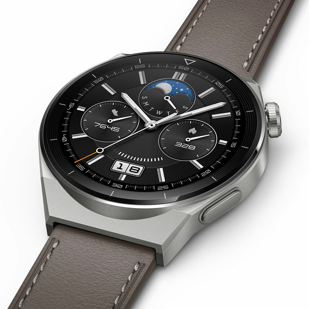 Умные часы HUAWEI Watch GT 3 Pro, светло-серый титановый корпус c ремешком из фторэластомера - фото №6