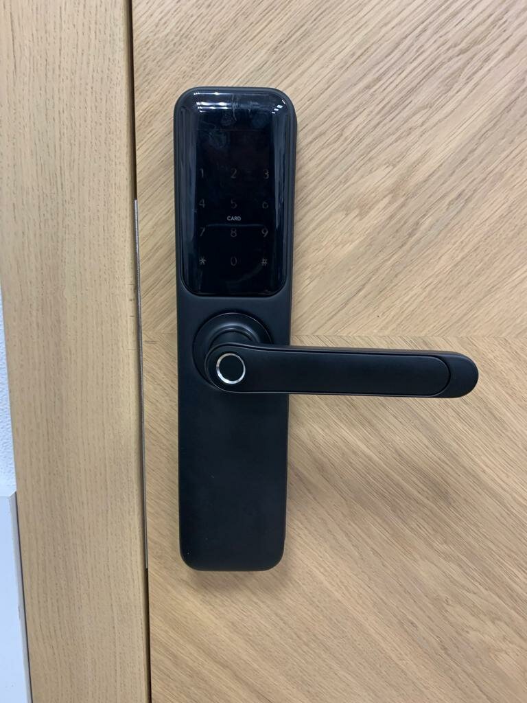 Умный замок с биометрической защитой для входных межкомнатных дверей Smart Handle Lock F3 — фото 16