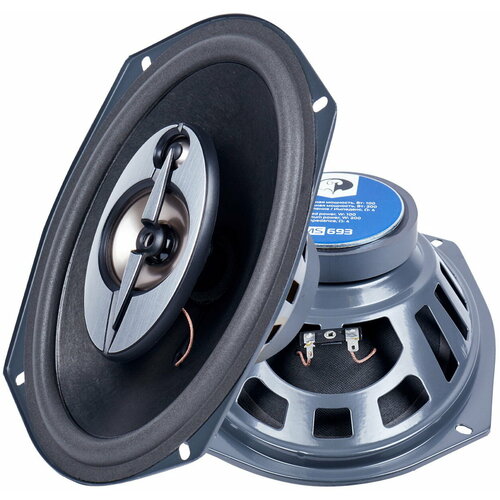 Колонки автомобильные Phantom MS 693 без решетки 200Вт 93дБ 4Ом 16x23см 6x9дюйм ком2кол коаксиальные трехполосные 2823₽