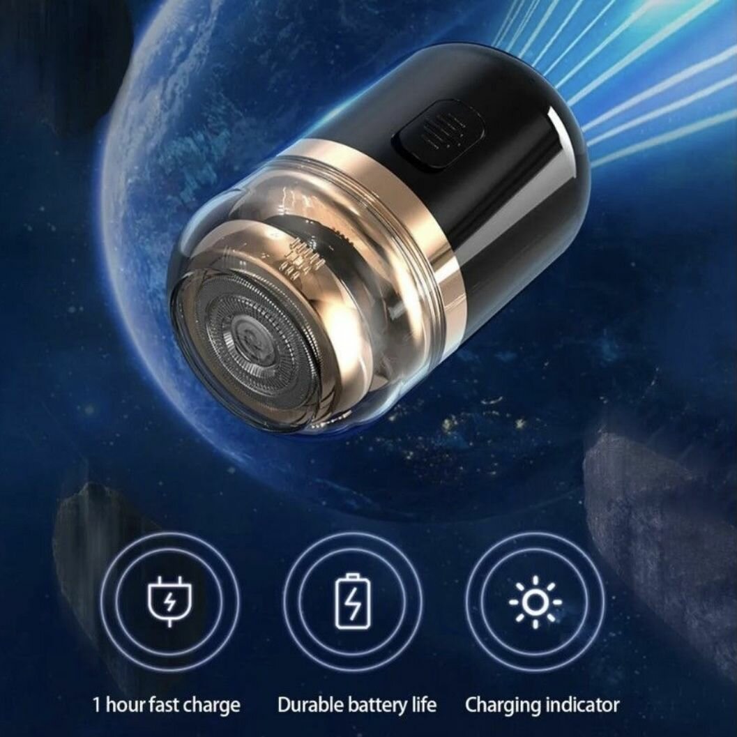 фото Триммер для бороды усов и носа влагозащищенный. мини бритва карманная.