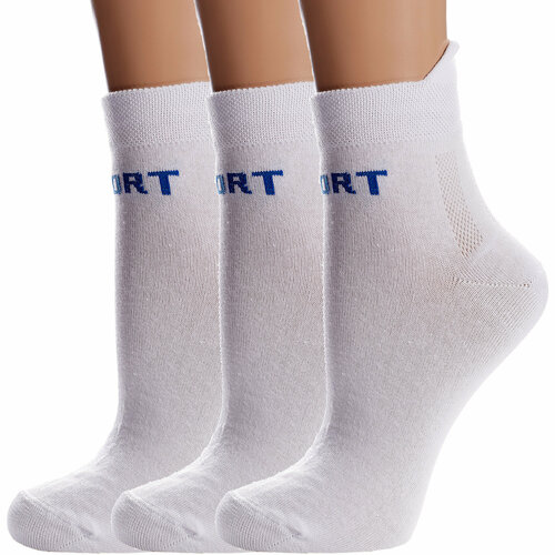 фото Носки para socks, 3 пары, размер 25, белый