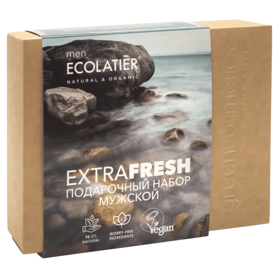 ECOLATIER Подарочный набор Extra Fresh for MEN (Гель для душа, Мужской шампунь для волос)