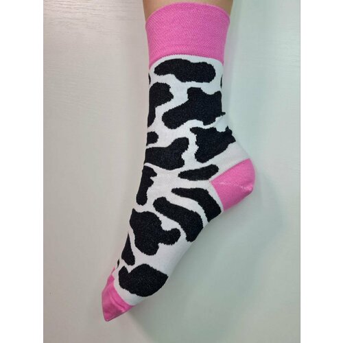 фото Носки , размер 36, розовый, черный, белый нет бренда