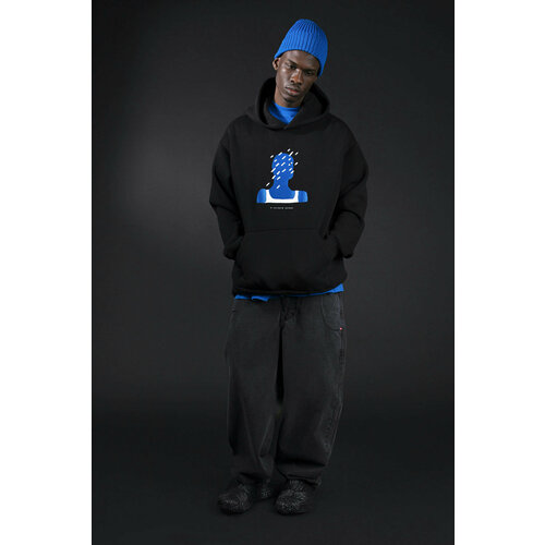 фото Худи znwr дождь, размер s, черный