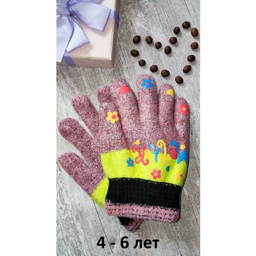 фото Перчатки , размер 4, пыльная роза нет бренда