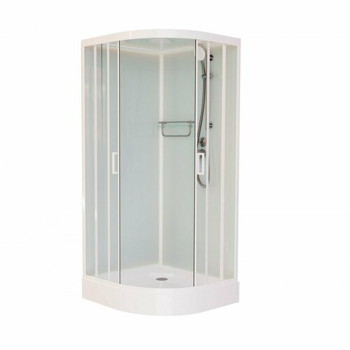 Душевая кабина Frank F408 White 80x80 душевая кабина frank f506 1 пристенная 150х85