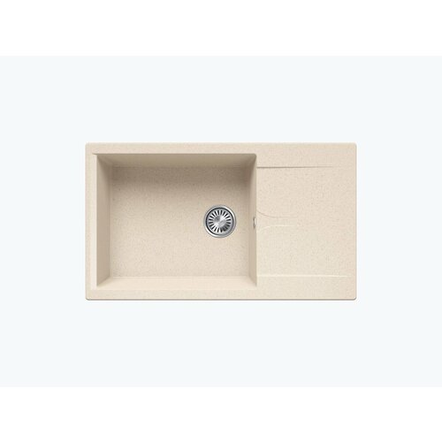фото Кухонная каменная мойка 86x50 polygran gals-862 кремовый