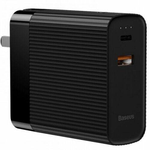 Сетевое зарядное устройство с внешним аккумулятором Baseus Power station Travel Charger & Powerbank 2in1 5000 мАч чёрное (PPNLD-01)