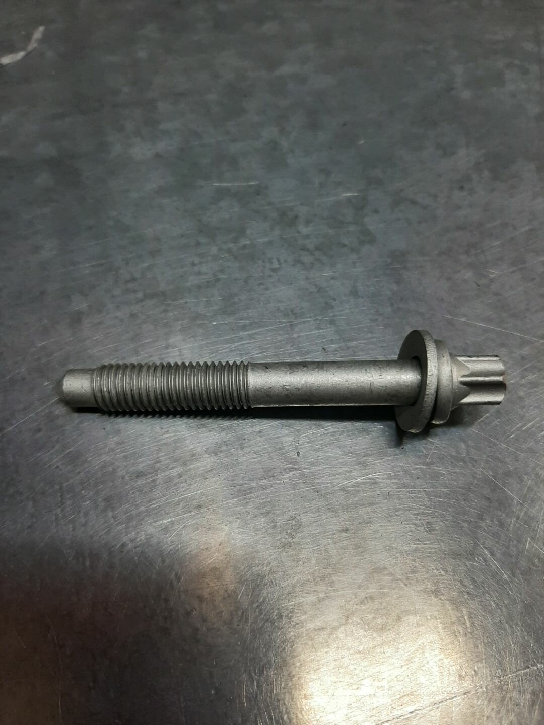 фото Болт подушки двигателя правой "LADA Vesta" верхний М10*75*1,5 (с бурт. п/ш, звезд, конус) белзан 21800-1001492-008 | цена за 1 шт