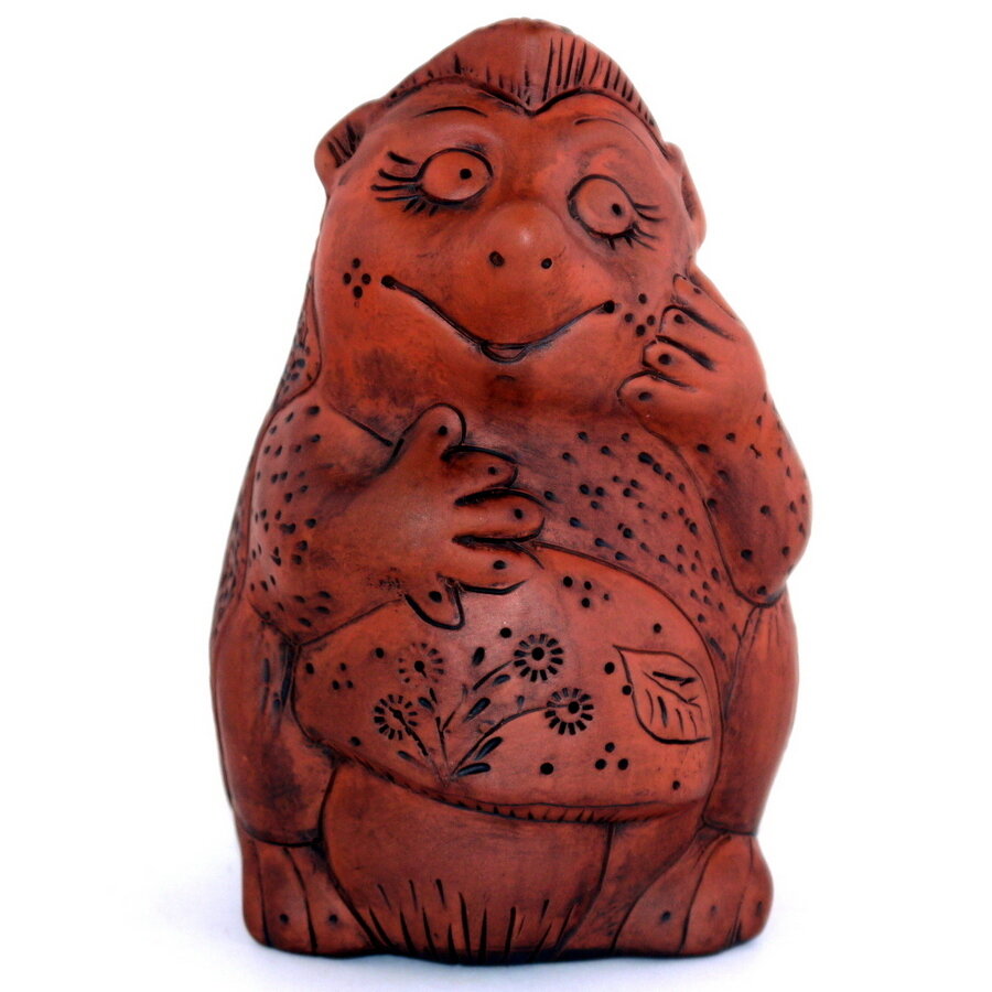 фото Копилка-ёжик, глина, керамика, ручная работа