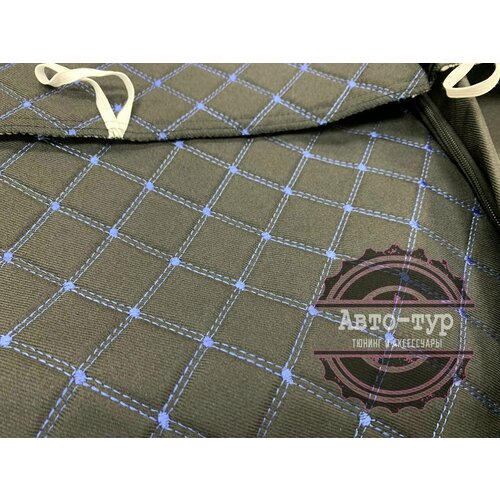 Универсальные чехлы Рекаро ромб ткань нитка синяя