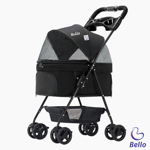 Коляска для кошек прогулочная Bello, не съемная, нагрузка до 12 кг