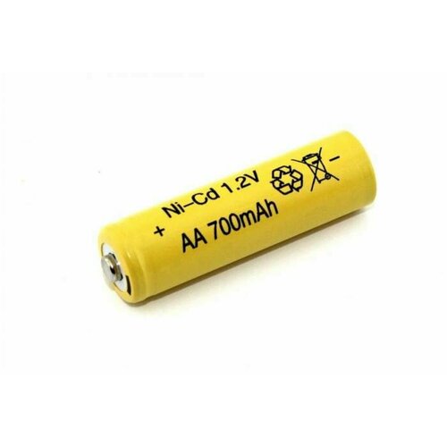 Аккумулятор AA 1.2V Ni-Cd 700mAh аккумулятор aa 1 5 v liion с зарядкой от usb type c пальчиковые аккумуляторы набор из 10 штук