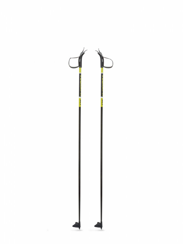 Палки лыжные VUOKATTI Black/Yellow, 100% стекловолокно, 100 см
