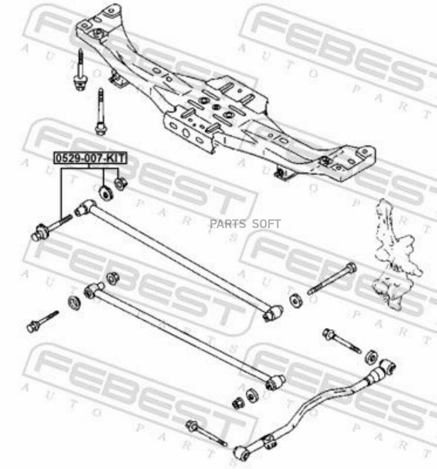 0529007KIT FEBEST Болт эксцентрик MAZDA 323 94-00