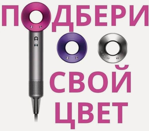 Изображение товара Фен для волос Super Hair Dryer профессиональный / Стайлер для укладки / Набор для укладки волос, 5 насадок