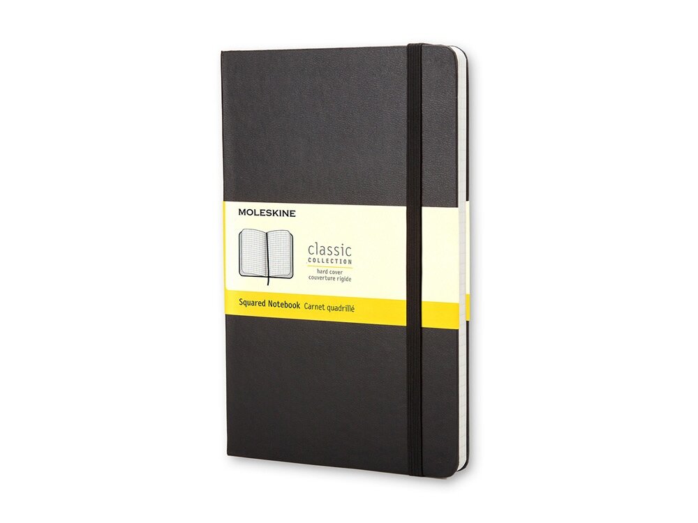 фото Записная книжка Moleskine Classic (в клетку) в твердой обложке, Large (13х21см), черный