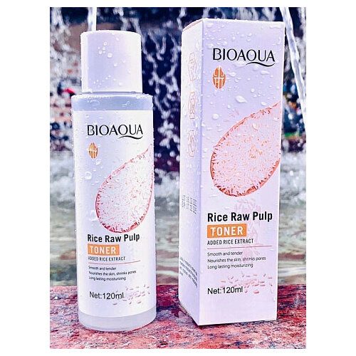 Тонер с экстрактом риса Bioaqua Rice Raw Pulp Toner 120мл bioaqua rice raw pulp cream крем для лица с экстрактом риса 50 мл