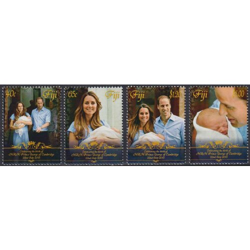Почтовые марки Фиджи 2013г. Королевский младенец - принц Джордж Кембриджский Королевские особы MNH