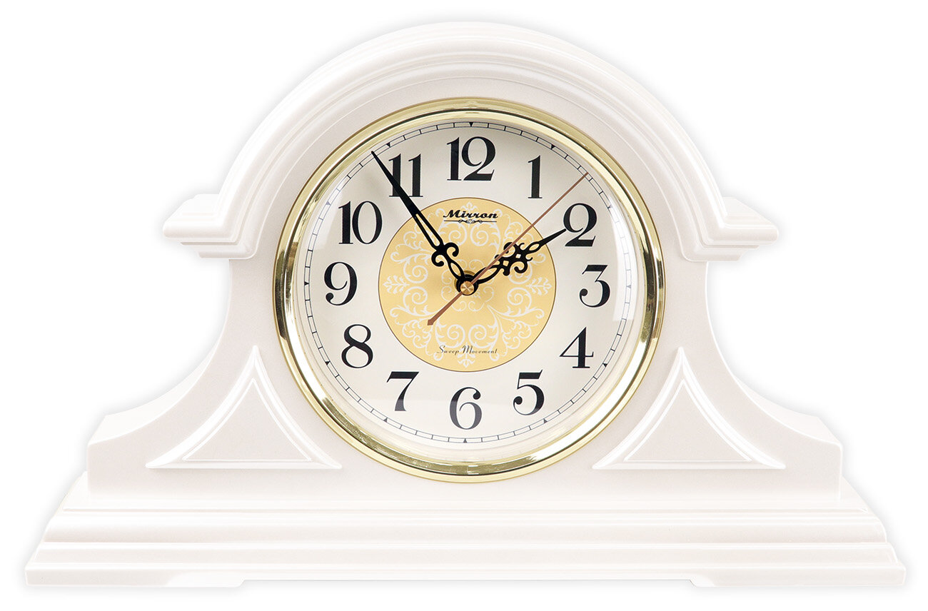 Настольные большие коричневые часы MIRRON P3118A БПБ/Ретро/Домашний интерьер/под старину/часы для бабушки подарок/часы в спальню/в гостиную/каминные часы