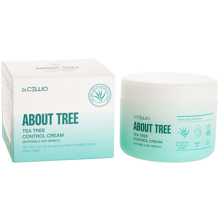 Крем для лица Dr.CELLIO About Tree Teatree Control Cream Whitening & Anti-Wrinkle - фото №1