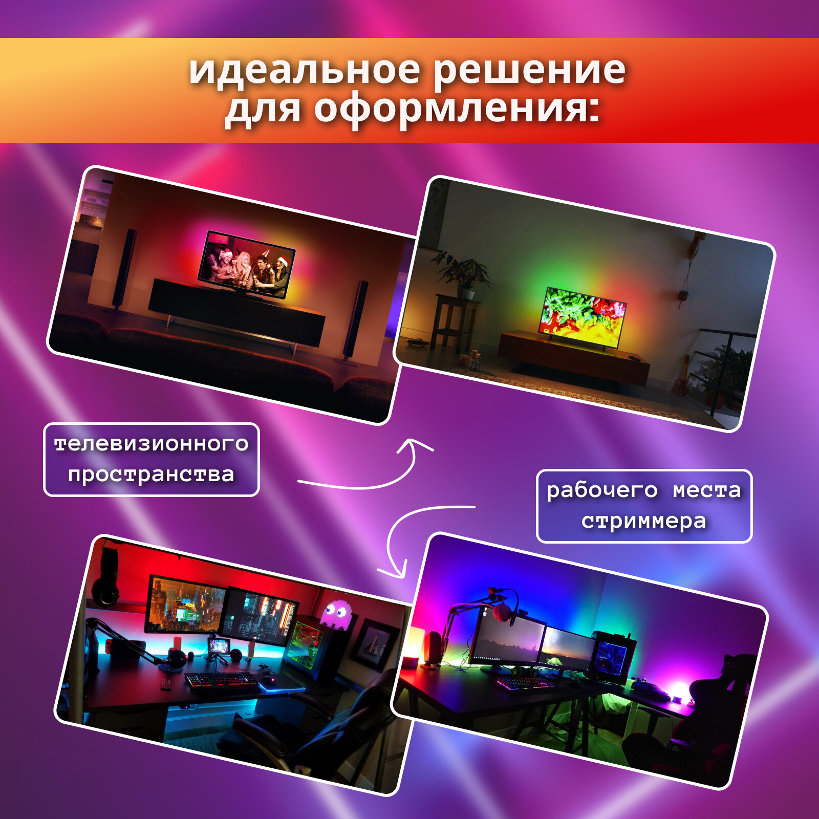 Светодиодная лента, 150 адресных RGBW светодиодов WS2812b, управление с телефона + пульт ДУ, 5 метров, IP65, питание 220в. — фото 1