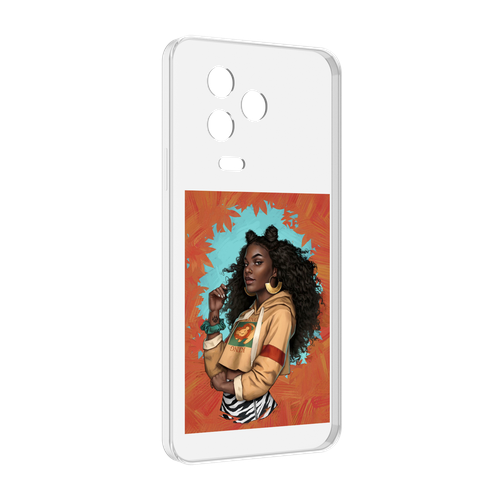 Чехол MyPads темная-девушка женский для Infinix Note 12 2023 (X676C) задняя-панель-накладка-бампер