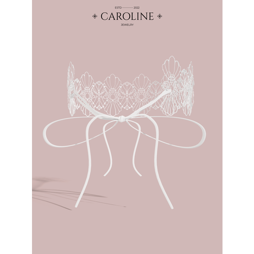 фото Чокер caroline jewelry, длина 30 см., белый