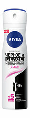 NIVEA Антиперспирант спрей "Черное и Белое" Невидимый Clear, 150 мл