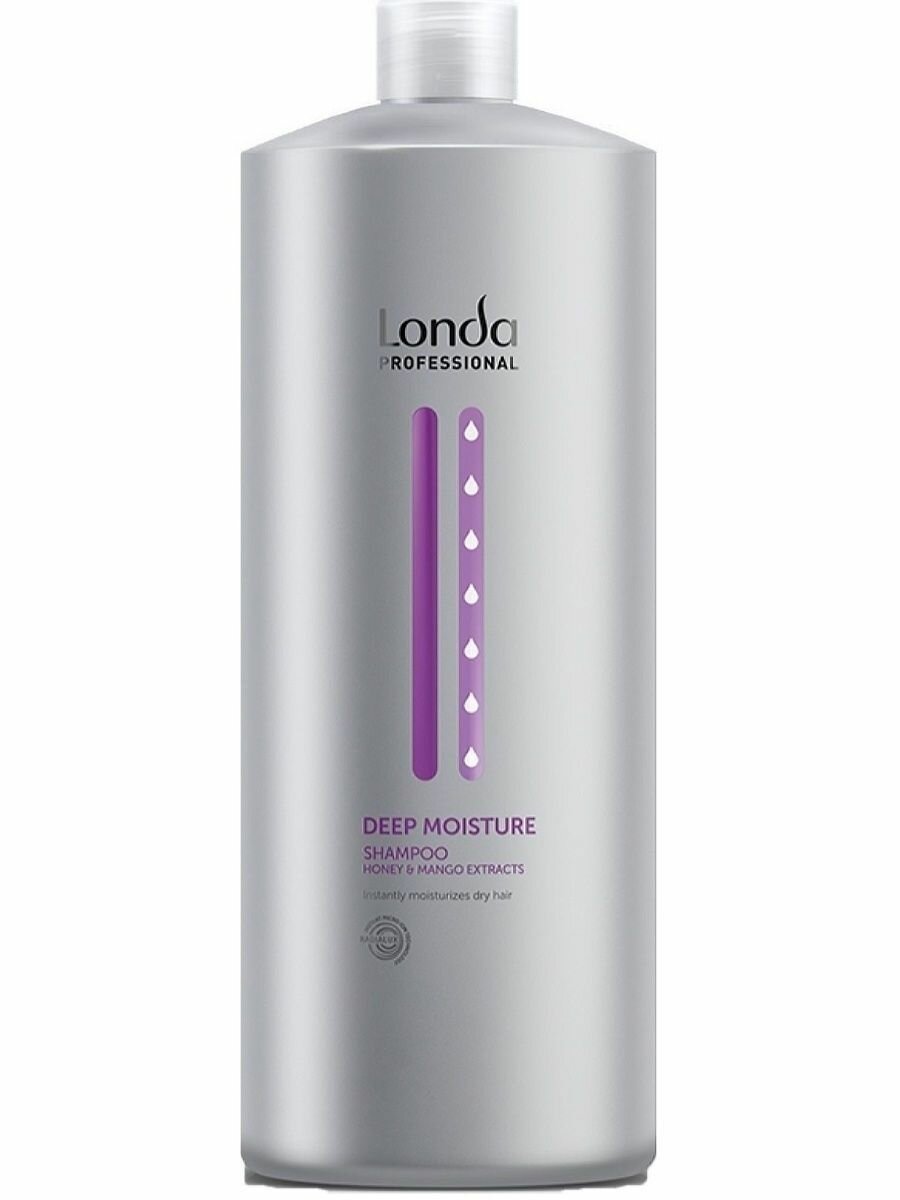 Увлажняющий шампунь для волос - Londa Professional Deep Moisture Honey Mango Extracts Shampoo 1000 ml