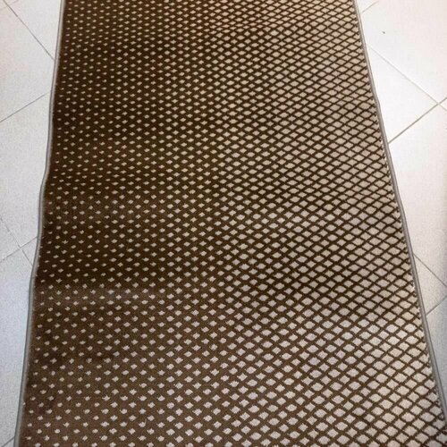 Ковровая дорожка Вэлден Янтарь YA230_03E5, цвет Коричневый, из нитей Хет-Сет, размер 1,2 м на 2 м, вес 4,32 кг , структура ворса Гладкие