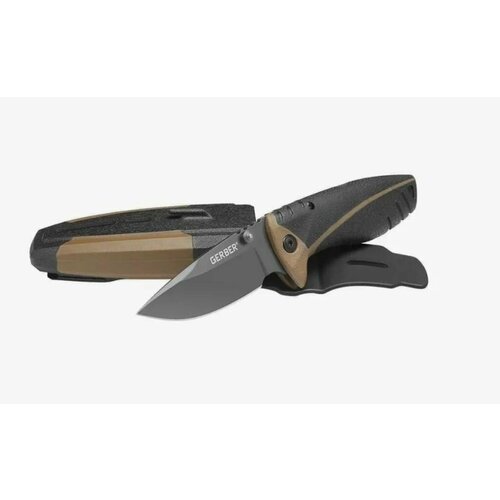 фото Нож складной в пластиковых ножнах с точилкой нет бренда