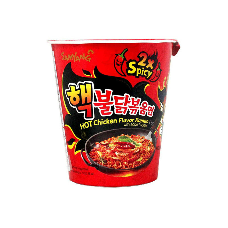 Samyang Лапша быстрого приготовления очень острая курица 2х Spicy, 70 гр