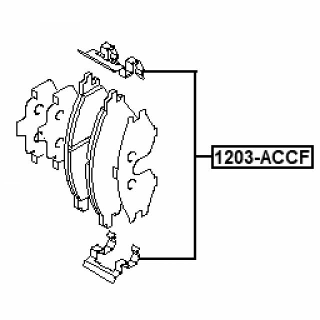Монтажный комплект для дисковых колодок FEBEST 1203-ACCF для автомобилей Hyundai.