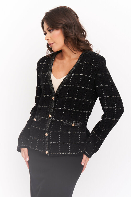 Пиджак Текстильная Мануфактура, размер 44, черный