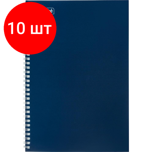 Комплект 10 штук, Бизнес-тетрадь А4 80л ATTACHE, спираль, синий, блок 60г, обложка 215г