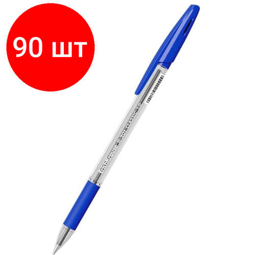 Комплект 90 штук, Ручка шариковая неавтомат. Erich Krause R-301Classic 1.0, син, масл, манж