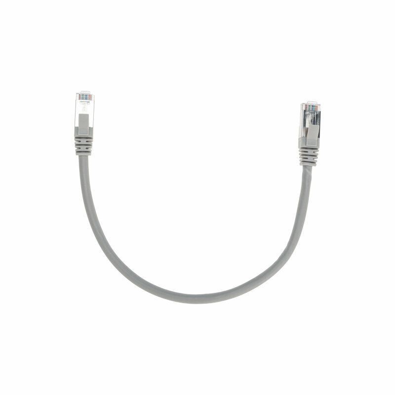 Патч-корд F/UTP CAT 6, RJ45-RJ45, 26AWG, LSZH, серый, 0.3м REXANT 1 шт арт. 02-0210-03