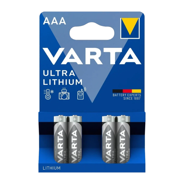 Varta ULTRA FR03 AAA BL4 Lithium 1.5V (6103) (4/40/200) Батарейка Varta ULTRA FR03 AAA BL4 Lithium 1.5V (6103) (4/40/200) 06103301404