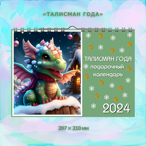 Календарь настенный, перекидной на 2024-2025 г, 8 л, 21х29 см, Талисман года талисман настенный перуница