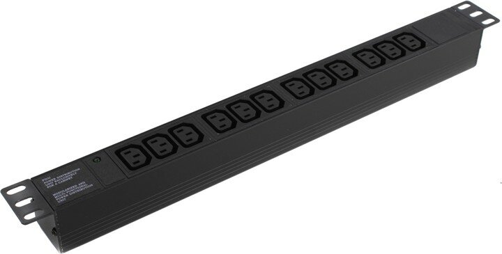 Exegate EX280865RUS Блок розеток ExeGate ServerPro PDU-19H007 Al-12C13-C20, 19",1U,алюм, 12 IEC 320 C13, С20 - фото №4