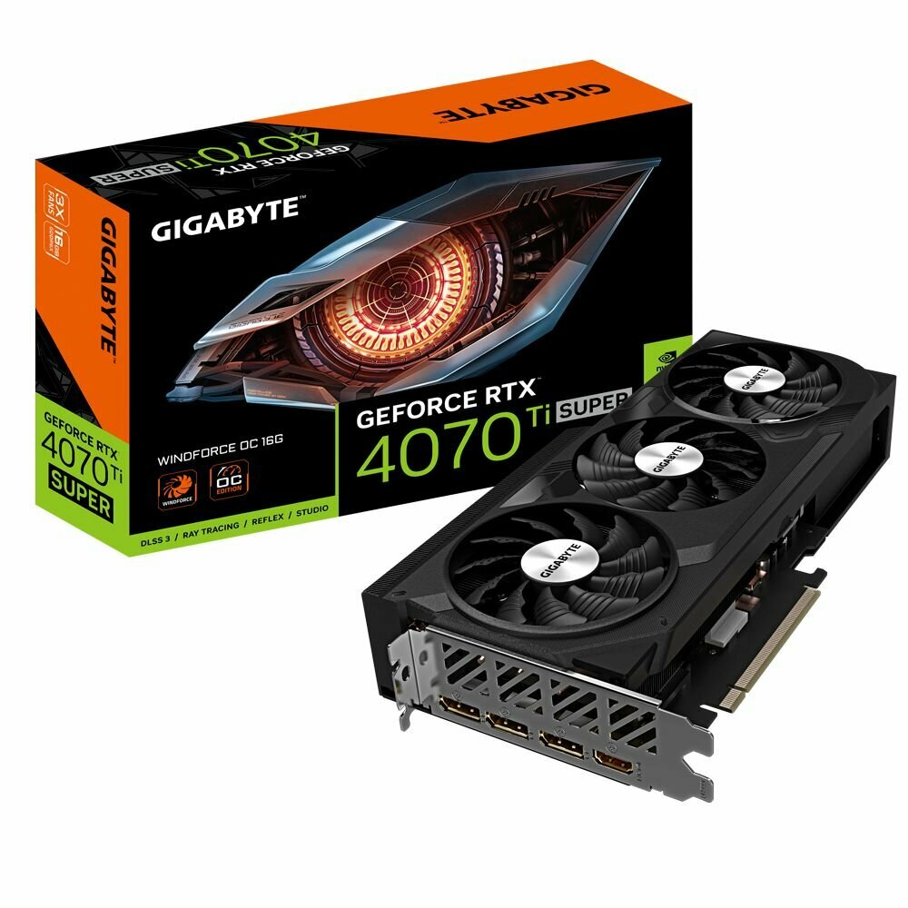 Видеокарта Gigabyte RTX4070Ti SUPER WINDFORCE OC 16GB RTL